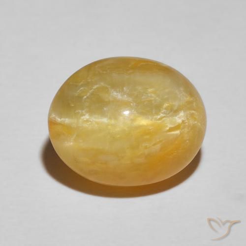 7.90ct طبيعي ذهبي أوبال عين القط, بيضوي, غير شفاف