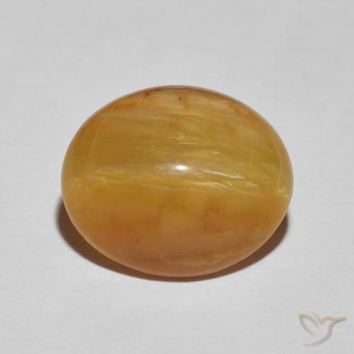 5.89ct طبيعي بني ذهبي أوبال عين القط, بيضوي, غير شفاف