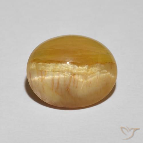 4.86ct طبيعي بني ذهبي أوبال عين القط, بيضوي, غير شفاف