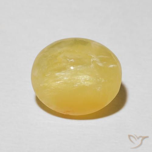 3.13ct طبيعي ذهبى متوسط أوبال عين القط, بيضوي, غير شفاف