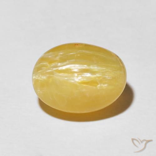 5.02ct طبيعي برتقالى ذهبة أوبال عين القط, بيضوي, غير شفاف