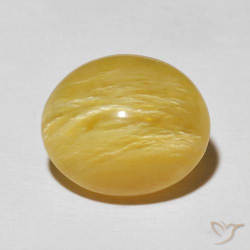 6.36ct طبيعي برتقالى ذهبة أوبال عين القط, بيضوي, غير شفاف