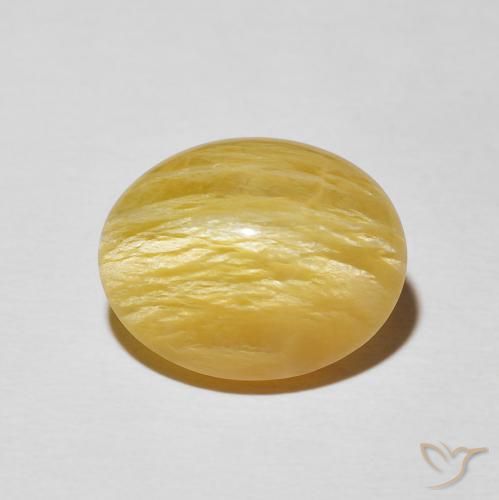 6.20ct طبيعي برتقالى ذهبة أوبال عين القط, بيضوي, غير شفاف