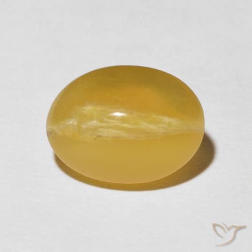 5.81ct طبيعي برتقالى ذهبة أوبال عين القط, بيضوي, غير شفاف