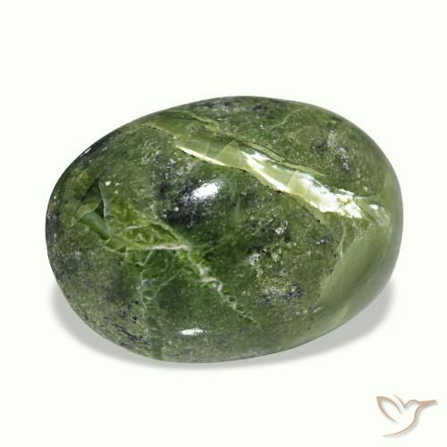 Cat's Eye Opal طبيعي بلون متعدد الألوان، وزن ‎9.74‎ قيراط، شكل بيضاوى، مقاس ‎17.1x12.1‎ مم