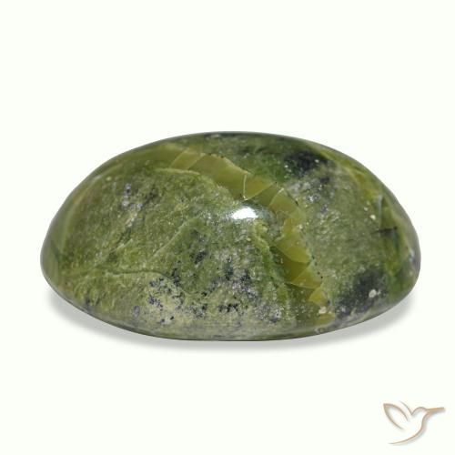 Cat's Eye Opal طبيعي بلون متعدد الألوان، وزن ‎9.74‎ قيراط، شكل بيضاوى، مقاس ‎17.1x12.1‎ مم