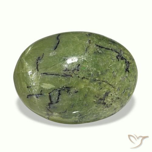 Cat's Eye Opal طبيعي بلون متعدد الألوان، وزن ‎5.72‎ قيراط، شكل بيضاوى، مقاس ‎15.1x11.3‎ مم