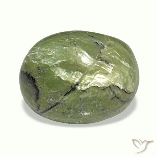 Cat's Eye Opal طبيعي بلون متعدد الألوان، وزن ‎5.40‎ قيراط، شكل بيضاوى، مقاس ‎13.4x10.5‎ مم
