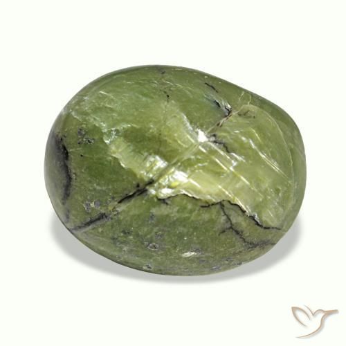 Cat's Eye Opal طبيعي بلون متعدد الألوان، وزن ‎5.40‎ قيراط، شكل بيضاوى، مقاس ‎13.4x10.5‎ مم
