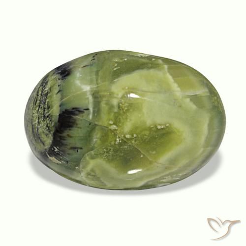 Cat's Eye Opal طبيعي بلون متعدد الألوان، وزن ‎8.39‎ قيراط، شكل بيضاوى، مقاس ‎17.2x12.1‎ مم