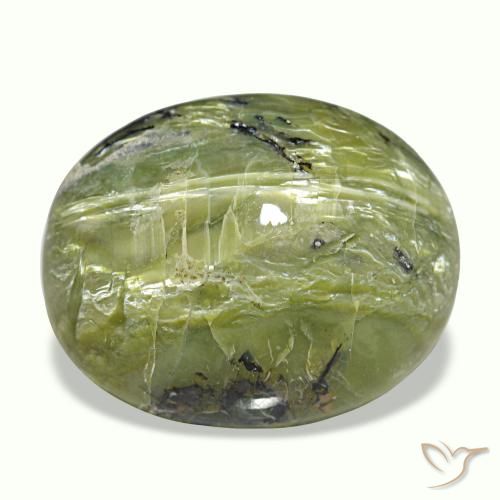 Cat's Eye Opal طبيعي بلون متعدد الألوان، وزن ‎11.26‎ قيراط، شكل بيضاوى، مقاس ‎17.7x14.4‎ مم