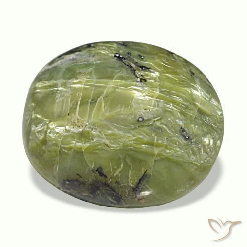 Cat's Eye Opal طبيعي بلون متعدد الألوان، وزن ‎11.26‎ قيراط، شكل بيضاوى، مقاس ‎17.7x14.4‎ مم