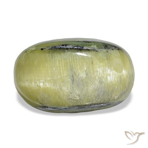 4.62ct أخضر Cat's Eye Opal, بيضاوي, غير شفاف