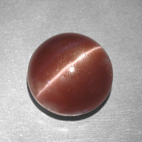 Cat's Eye Scapolite طبيعي بلون بني، وزن ‎2.78‎ قيراط، شكل دائري، مقاس ‎8.16‎ مم