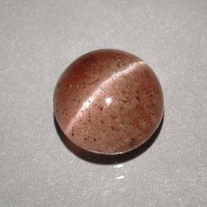 Cat's Eye Scapolite طبيعي بلون بني، وزن ‎1.96‎ قيراط، شكل شفاف، مقاس ‎7.75‎ مم