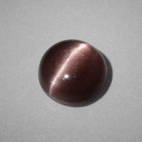 Cat's Eye Scapolite طبيعي بلون بني، وزن ‎1.58‎ قيراط، شكل دائري، مقاس ‎7.05‎ مم