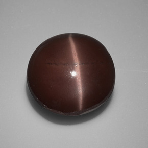 Cat's Eye Scapolite طبيعي بلون بني، وزن ‎10.97‎ قيراط، شكل دائري، مقاس ‎13.19‎ مم