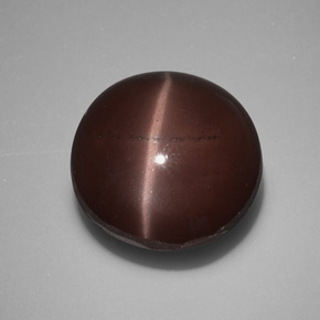 Cat's Eye Scapolite طبيعي بلون بني، وزن ‎10.97‎ قيراط، شكل دائري، مقاس ‎13.19‎ مم