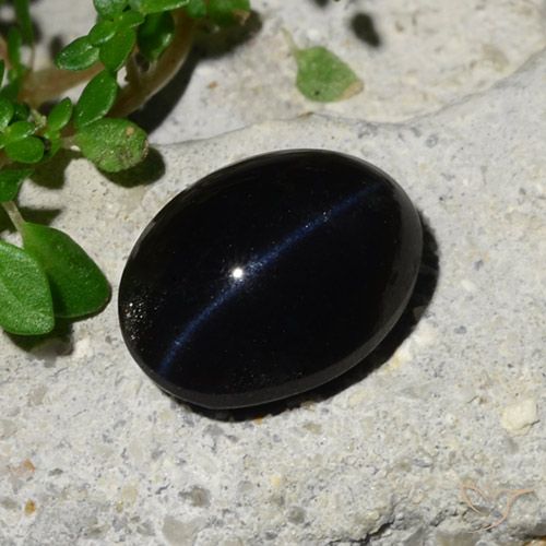 5.96ct طبيعي أسود سكاتوليت عين القط, بيضوي, غير شفاف