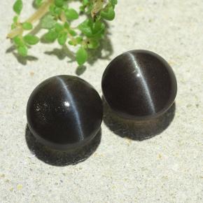 Cat's Eye Scapolite طبيعي بلون بني، وزن ‎4.77‎ قيراط، شكل دائري، مقاس ‎8.21‎ مم