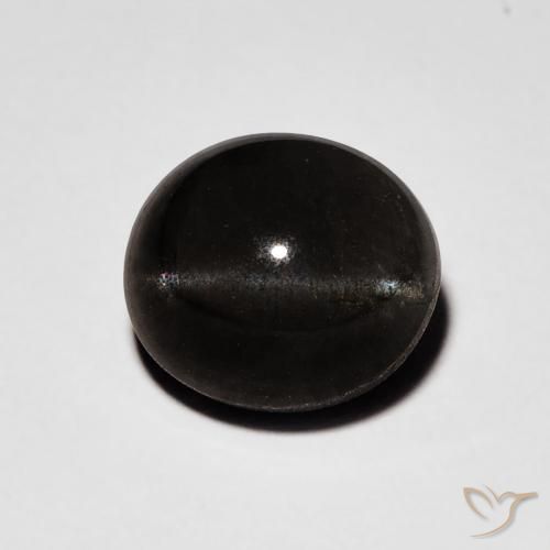 2.70ct طبيعي أسود سكاتوليت عين القط, بيضوي, نصف شفاف