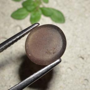 Cat's Eye Scapolite طبيعي بلون بني محمر، وزن ‎1.76‎ قيراط، شكل دائري، مقاس ‎8.36‎ مم