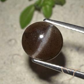 سكاتوليت عين القط بنى شيكولاتى طبيعي، قصة دائرى، 2.01 قيراط، نصف شفاف