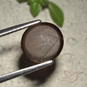 سكاتوليت عين القط بنى شيكولاتى طبيعي، قصة دائرى، 2.01 قيراط، نصف شفاف