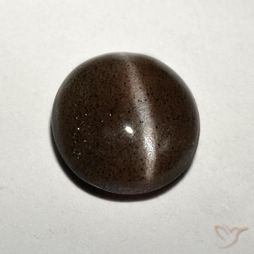 Cat's Eye Scapolite طبيعي بلون بنى متوسط، وزن ‎1.50‎ قيراط، شكل دائري، مقاس ‎7.71‎ مم
