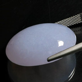 عقيق أبيض أو كالسيدونى أزرق خزامى طبيعي، شفاف، 42.00 قيراط، شفاف / نصف شفاف