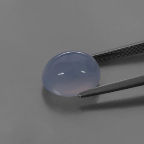 عقيق أبيض أو كالسيدونى أزرق خزامى طبيعي، شفاف، 4.42 قيراط، شفاف / نصف شفاف