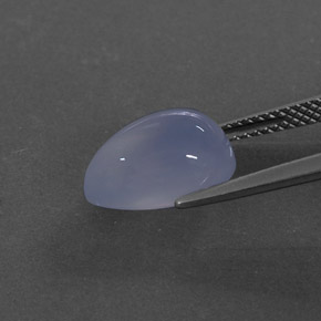 عقيق أبيض أو كالسيدونى أزرق خزامى طبيعي، شفاف، 4.11 قيراط، شفاف / نصف شفاف