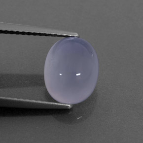 عقيق أبيض أو كالسيدونى أزرق خزامى طبيعي، شفاف، 3.25 قيراط، شفاف / نصف شفاف