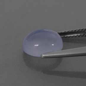 عقيق أبيض أو كالسيدونى أزرق خزامى طبيعي، شفاف، 3.25 قيراط، شفاف / نصف شفاف