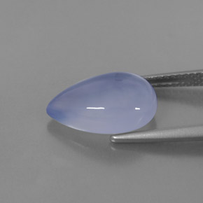 عقيق أبيض أو كالسيدونى أزرق خزامى طبيعي، شفاف، 4.49 قيراط، شفاف / نصف شفاف