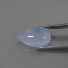 عقيق أبيض أو كالسيدونى أزرق خزامى طبيعي، شفاف، 4.98 قيراط، شفاف / نصف شفاف