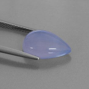 عقيق أبيض أو كالسيدونى أزرق خزامى طبيعي، شفاف، 4.48 قيراط، شفاف / نصف شفاف