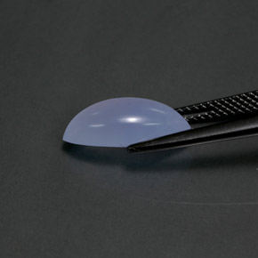 عقيق أبيض أو كالسيدونى أزرق خزامى طبيعي، شفاف، 3.31 قيراط، شفاف / نصف شفاف