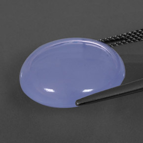 عقيق أبيض أو كالسيدونى أزرق خزامى طبيعي، شفاف، 13.17 قيراط، شفاف / نصف شفاف