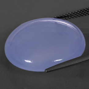 عقيق أبيض أو كالسيدونى أزرق خزامى طبيعي، شفاف، 20.57 قيراط، شفاف / نصف شفاف