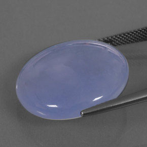 عقيق أبيض أو كالسيدونى أزرق خزامى طبيعي، شفاف، 23.76 قيراط، شفاف / نصف شفاف