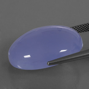 كالسيدوني أزرق لافندر طبيعي، شفاف، 27.46 قيراط، شفاف / نصف شفاف