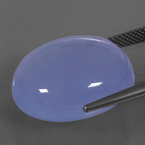 كالسيدوني أزرق خزامى طبيعي، شفاف، 31.42 قيراط، شفاف / نصف شفاف