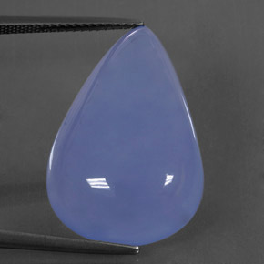 عقيق أبيض أو كالسيدونى أزرق خزامى طبيعي، شفاف، 24.88 قيراط، شفاف / نصف شفاف