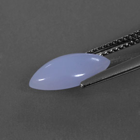 عقيق أبيض أو كالسيدونى أزرق خزامى طبيعي، ماركيز، 1.56 قيراط، نصف شفاف