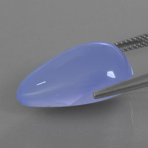 عقيق أبيض أو كالسيدونى أزرق خزامى طبيعي، شفاف، 16.65 قيراط، شفاف / نصف شفاف