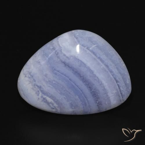 18.73ct طبيعي أزرق بنفسجى عقيق أبيض أو كالسيدونى, فانسى, غير شفاف