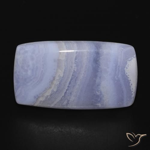 18.89ct طبيعي أزرق فاتح عقيق أبيض أو كالسيدونى, وسادة, غير شفاف