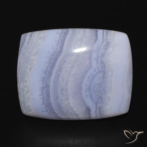 18.03ct طبيعي أزرق فاتح عقيق أبيض أو كالسيدونى, وسادة, غير شفاف