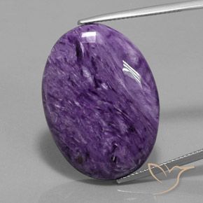 29.06ct طبيعي بنفسجى داكن شارويت, بيضوي, غير شفاف
